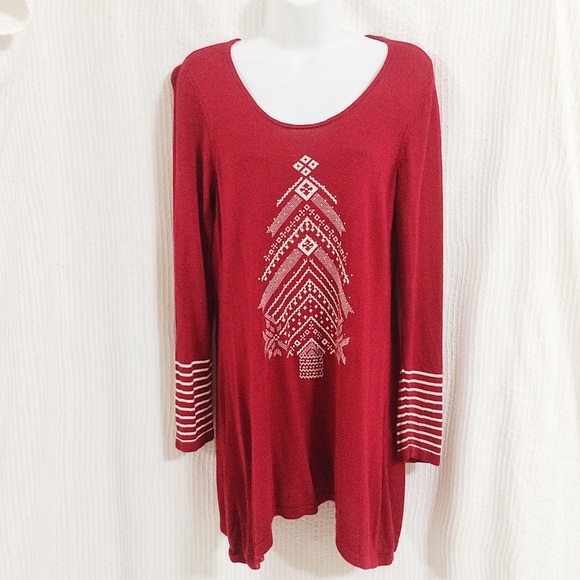 one world Dresses & Skirts - 🎄Red, Christmas tree sweater dress